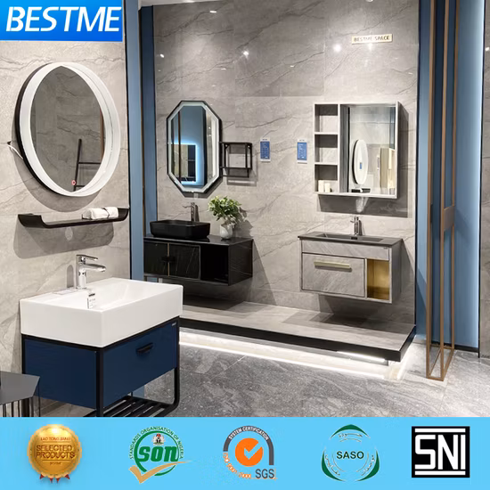 Louça sanitária moderna armário de PVC pendurado na parede por-P4050-70