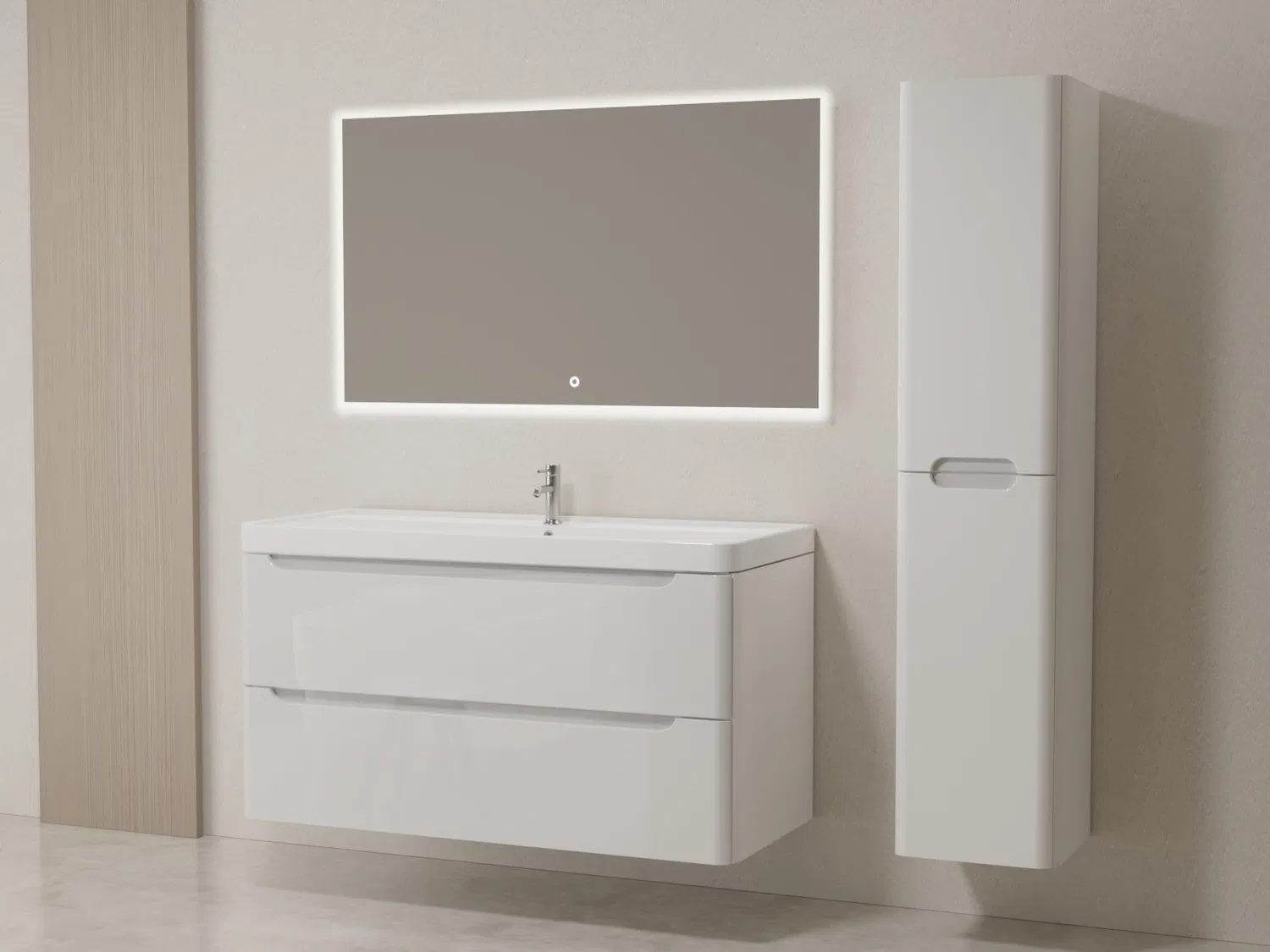 Banheiro suspenso na parede 1.000 mm armário de banho preto com pia