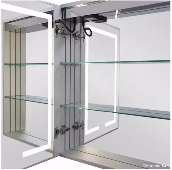 Joinin 2022 Foshan Simples Banheiro Móveis Pendurados na Parede Baratos Armários de Banheiro de Alumínio Azul